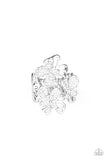 Flighty Flutter - White Ring - Paparazzi Accessories Ring Bedazzle Me Pretty Mobile Fashion Boutique4/22