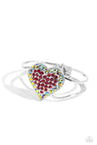 Flirtatious Finale - Red Bracelet - Paparazzi Accessories Bracelet Bedazzle Me Pretty Mobile Fashion Boutique