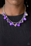 Flirtatiously Florida - Purple Necklace - Paparazzi Accessories Necklace Bedazzle Me Pretty Mobile Fashion Boutique