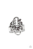 Flirtatiously Flowering - Purple Ring - Paparazzi Accessories Ring Bedazzle Me Pretty Mobile Fashion Boutique