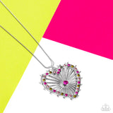 Flirting Ferris Wheel - Pink Necklace - Paparazzi Accessories Necklace Bedazzle Me Pretty Mobile Fashion Boutique