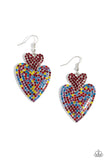 Flirting Flourish - Red Earrings - Paparazzi Accessories Earrings Bedazzle Me Pretty Mobile Fashion Boutique