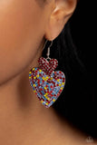 Flirting Flourish - Red Earrings - Paparazzi Accessories Earrings Bedazzle Me Pretty Mobile Fashion Boutique