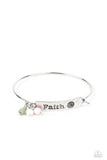 Flirting with Faith - Green Bracelet - Paparazzi Accessories Bracelet Bedazzle Me Pretty Mobile Fashion Boutique