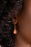 FLIRTY Dancing - Orange Necklace - Paparazzi Accessories Necklace Bedazzle Me Pretty Mobile Fashion Boutique