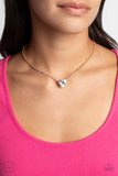 Flirty Fiancé - Gold Necklace - Paparazzi Accessories Necklace Bedazzle Me Pretty Mobile Fashion Boutique