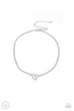 Flirty Fiancé - White Necklace - Paparazzi Accessories Necklace Bedazzle Me Pretty Mobile Fashion Boutique