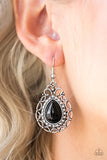 Flirty Finesse - Black Earrings - Paparazzi Accessories Earrings Bedazzle Me Pretty Mobile Fashion Boutique