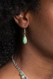 Flirty Flood - Green Necklace - Paparazzi Accessories Necklace Bedazzle Me Pretty Mobile Fashion Boutique