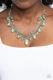 Flirty Flood - Green Necklace - Paparazzi Accessories Necklace Bedazzle Me Pretty Mobile Fashion Boutique
