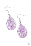 Flirty Flower Girl - Purple Earrings - Paparazzi Accessories Earrings Bedazzle Me Pretty Mobile Fashion Boutique