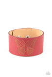 Flirty Flutter - Red Bracelet - Paparazzi Accessories Bracelet Bedazzle Me Pretty Mobile Fashion Boutique4/22