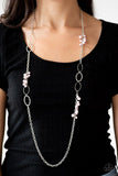 Flirty Foxtrot - Pink Necklace - Paparazzi Accessories Necklace Bedazzle Me Pretty Mobile Fashion Boutique