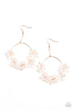 Floating Gardens - Copper Earrings - Paparazzi Accessories Earrings Bedazzle Me Pretty Mobile Fashion Boutique
