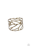 FLOCK, Stock, and Barrel - Brass Bracelet - Paparazzi Accessories Bracelet Bedazzle Me Pretty Mobile Fashion Boutique