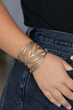 FLOCK, Stock, and Barrel - Brass Bracelet - Paparazzi Accessories Bracelet Bedazzle Me Pretty Mobile Fashion Boutique