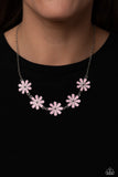 Flora Fantasy - Pink Necklace - Paparazzi Accessories Necklace Bedazzle Me Pretty Mobile Fashion Boutique