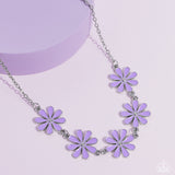 Flora Fantasy - Purple Necklace - Paparazzi Accessories Necklace Bedazzle Me Pretty Mobile Fashion Boutique