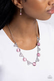 Floral Crowned - Pink Necklace - Paparazzi Accessories Necklace Bedazzle Me Pretty Mobile Fashion Boutique