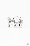 Floral Crowns - White Ring - Paparazzi Accessories Ring Bedazzle Me Pretty Mobile Fashion Boutique
