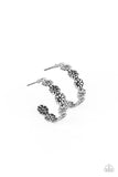 Floral Fad - Silver Earrings - Paparazzi Accessories Earrings Bedazzle Me Pretty Mobile Fashion Boutique