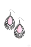 Floral Fairytale - Pink Earrings - Paparazzi Accessories Earrings Bedazzle Me Pretty Mobile Fashion Boutique