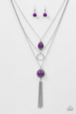 Floral Fanatic - Purple Necklace - Paparazzi Accessories Necklace Bedazzle Me Pretty Mobile Fashion Boutique