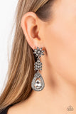 Floral Fantasy - White Post Earrings - Paparazzi Accessories Post Earrings Bedazzle Me Pretty Mobile Fashion Boutique