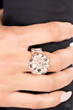 Floral Farmstead - Gold Ring - Paparazzi Accessories Ring Bedazzle Me Pretty Mobile Fashion Boutique