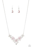 Floral Fashion Show - Pink Necklace - Paparazzi Accessories Necklace Bedazzle Me Pretty Mobile Fashion Boutique