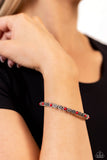 Floral Fast Lane - Red Bracelet - Paparazzi Accessories Bracelet Bedazzle Me Pretty Mobile Fashion Boutique