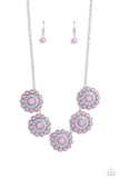 Floral Fervor - Purple Necklace - Paparazzi Accessories Necklace Bedazzle Me Pretty Mobile Fashion Boutique