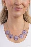 Floral Fervor - Purple Necklace - Paparazzi Accessories Necklace Bedazzle Me Pretty Mobile Fashion Boutique