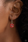 Floral Fever - Red Necklace - Paparazzi Accessories Necklace Bedazzle Me Pretty Mobile Fashion Boutique