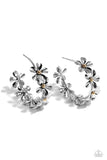 Floral Flamenco - Silver Earrings - Paparazzi Accessories Earrings Bedazzle Me Pretty Mobile Fashion Boutique
