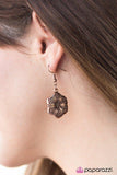 Floral Fluorescence - Copper Necklace - Paparazzi Accessories Necklace Bedazzle Me Pretty Mobile Fashion Boutique