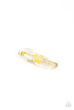 Floral Flurry - Yellow Hair Clip - Paparazzi Accessories Hair Clip Bedazzle Me Pretty Mobile Fashion Boutique