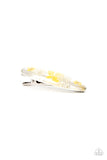 Floral Flurry - Yellow Hair Clip - Paparazzi Accessories Hair Clip Bedazzle Me Pretty Mobile Fashion Boutique