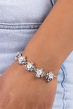 Floral Frenzy - Silver Bracelet - Paparazzi Accessories Bracelet Bedazzle Me Pretty Mobile Fashion Boutique