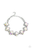 Floral Frenzy - White Bracelet - Paparazzi Accessories Bracelet Bedazzle Me Pretty Mobile Fashion Boutique