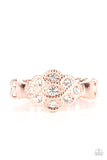 Floral Frou-Frou - Copper Ring - Paparazzi Accessories Ring Bedazzle Me Pretty Mobile Fashion Boutique