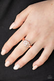 Floral Frou-Frou - Copper Ring - Paparazzi Accessories Ring Bedazzle Me Pretty Mobile Fashion Boutique