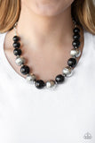 Floral Fusion - Black Necklace - Paparazzi Accessories Necklace Bedazzle Me Pretty Mobile Fashion Boutique