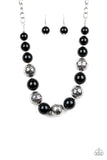 Floral Fusion - Black Necklace - Paparazzi Accessories Necklace Bedazzle Me Pretty Mobile Fashion Boutique