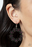 Floral Halos - Pink Earrings - Paparazzi Accessories Earrings Bedazzle Me Pretty Mobile Fashion Boutique