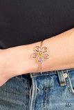 Floral Innovation - Yellow Bracelet - Paparazzi Accessories Bracelet Bedazzle Me Pretty Mobile Fashion Boutique