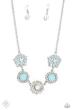 Flower Crown - Blue Necklace - Paparazzi Accessories Necklace Bedazzle Me Pretty Mobile Fashion Boutique