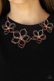Flower Garden Fashionista - Copper Necklace - Paparazzi Accessories Necklace FS-Bedazzle Me Pretty Mobile Fashion Boutique