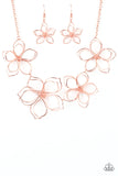 Flower Garden Fashionista - Copper Necklace - Paparazzi Accessories Necklace FS-Bedazzle Me Pretty Mobile Fashion Boutique