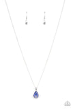 Flower Patch Fabulous - Blue Necklace - Paparazzi Accessories Necklace FS-Bedazzle Me Pretty Mobile Fashion Boutique